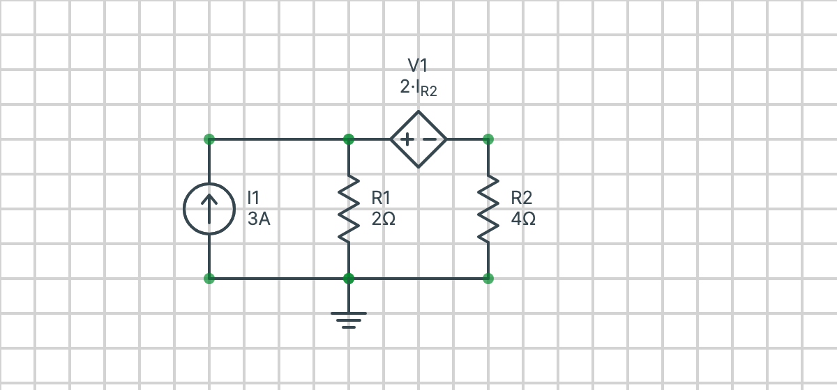 Example 2: a current-controlled voltage source between two nodes